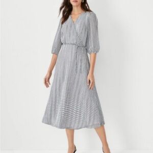 Ann Taylor Black and White Midi Dress